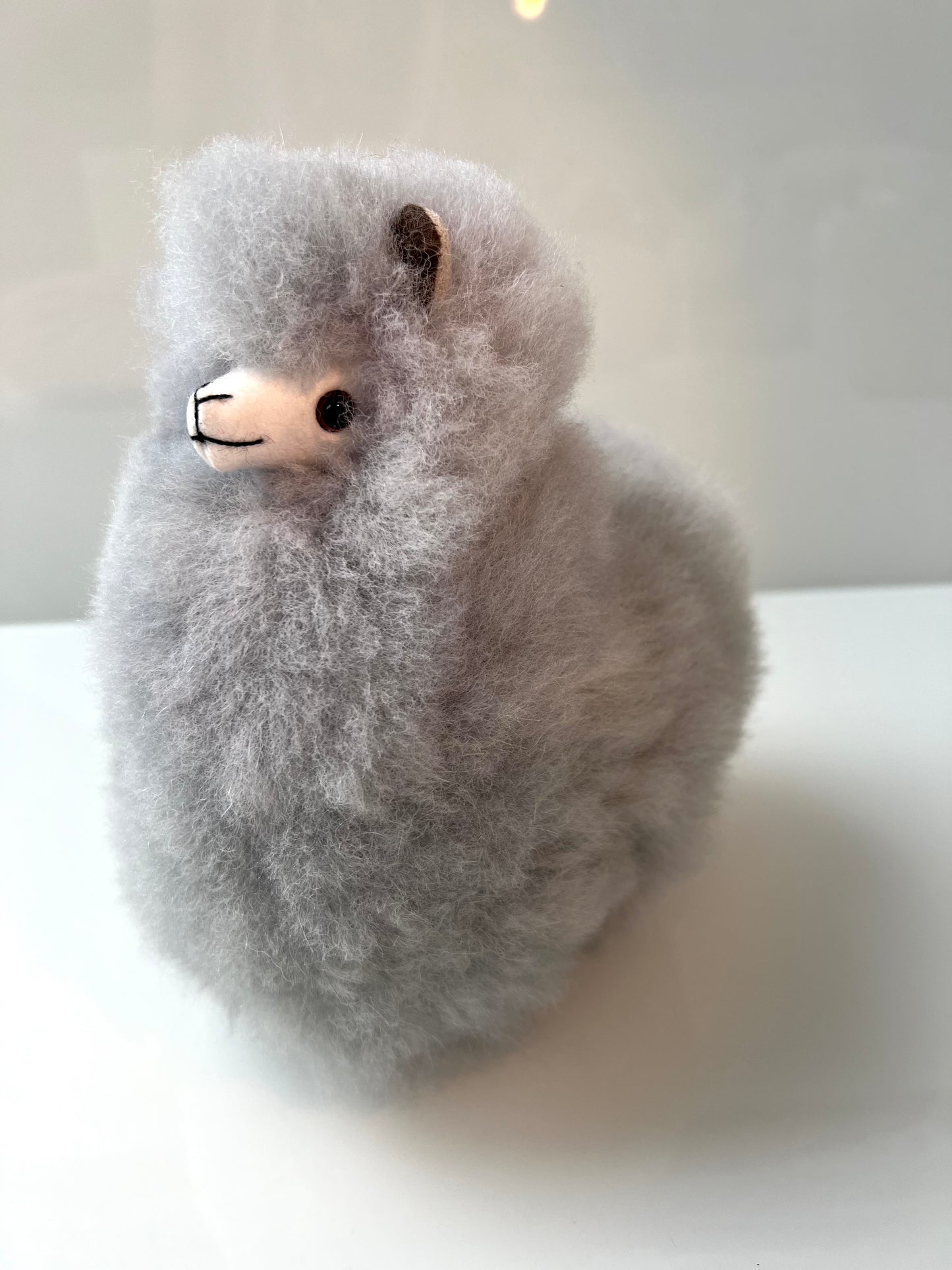 Alpaca cuddly toy grey