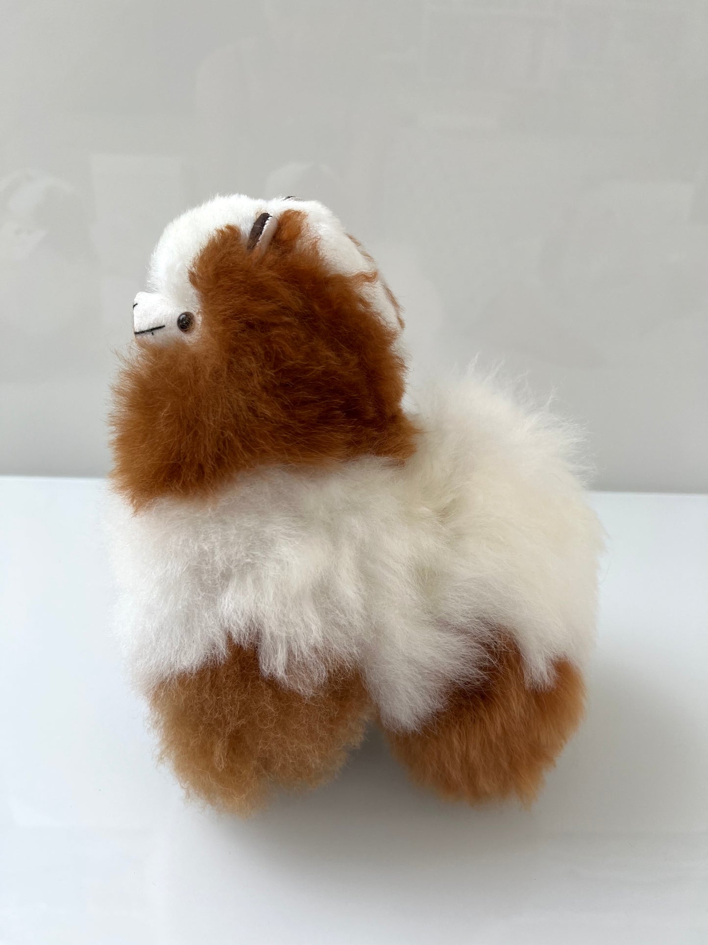 Alpaca cuddly toy white coffee