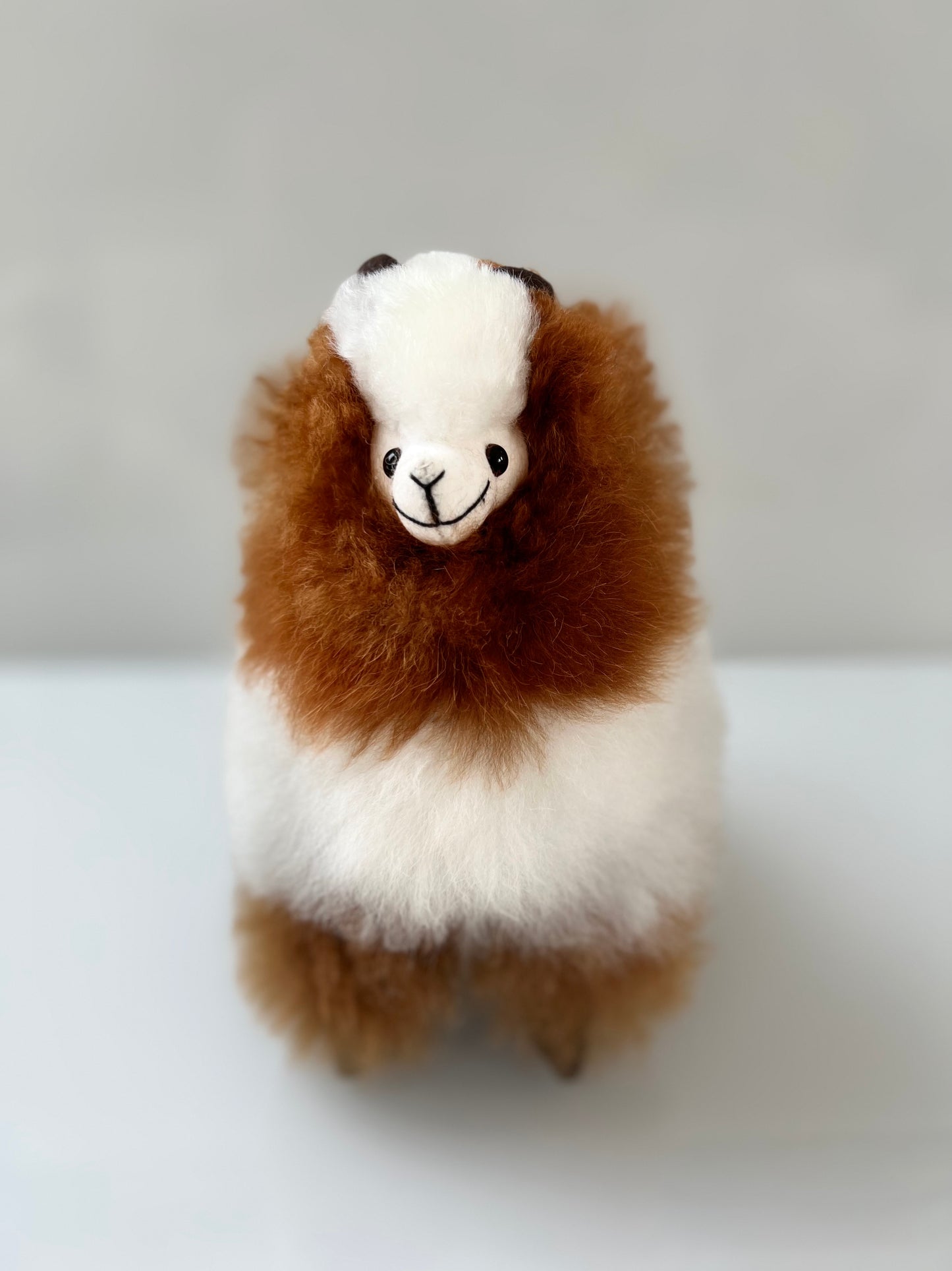 Alpaca cuddly toy white coffee