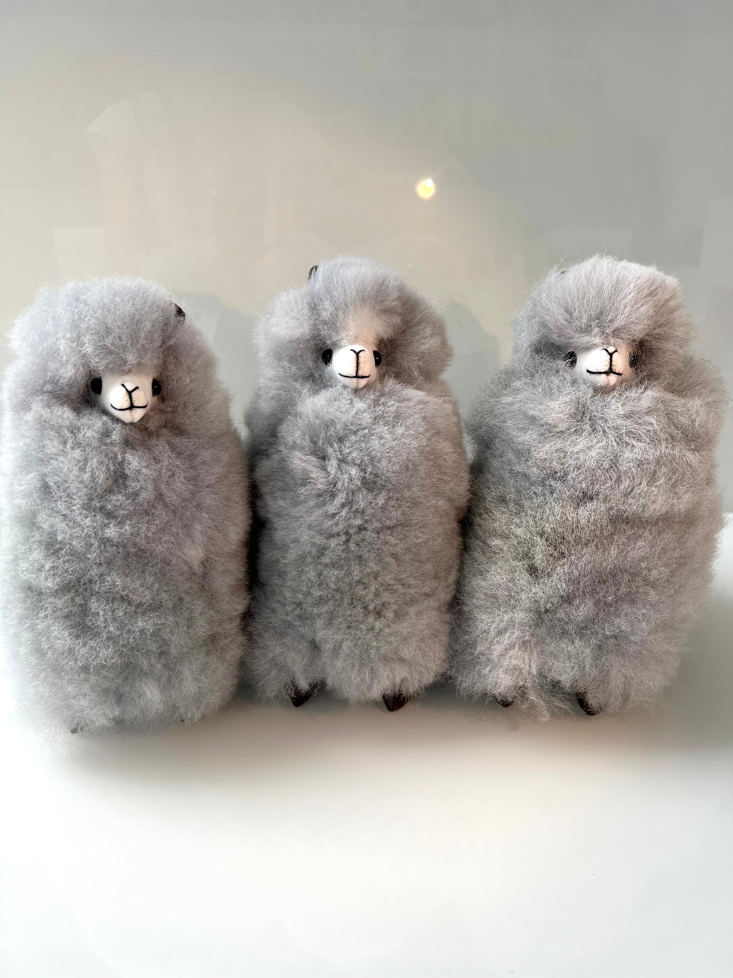 Alpaca cuddly toy grey