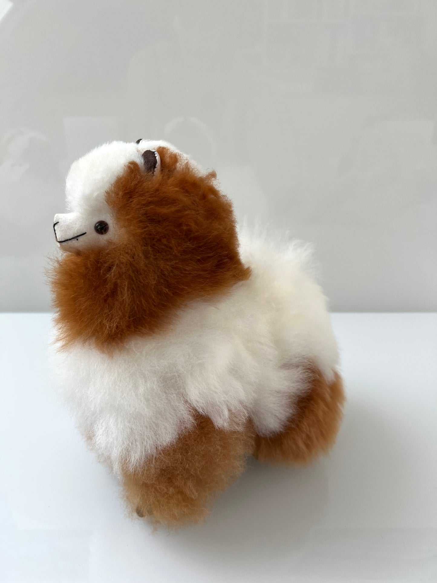 Alpaca cuddly toy white coffee