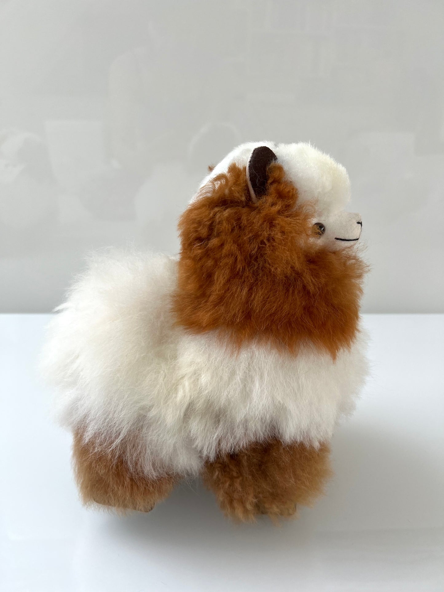 Alpaca cuddly toy white coffee