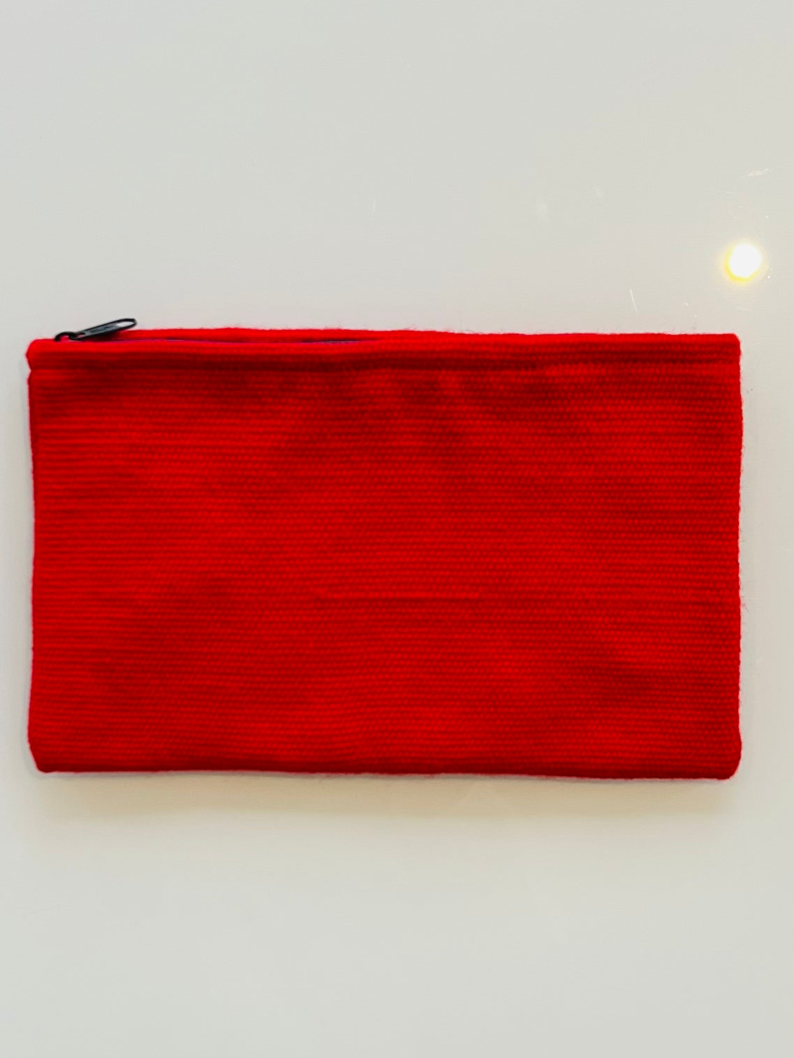 Clutch bag alpaca wool red