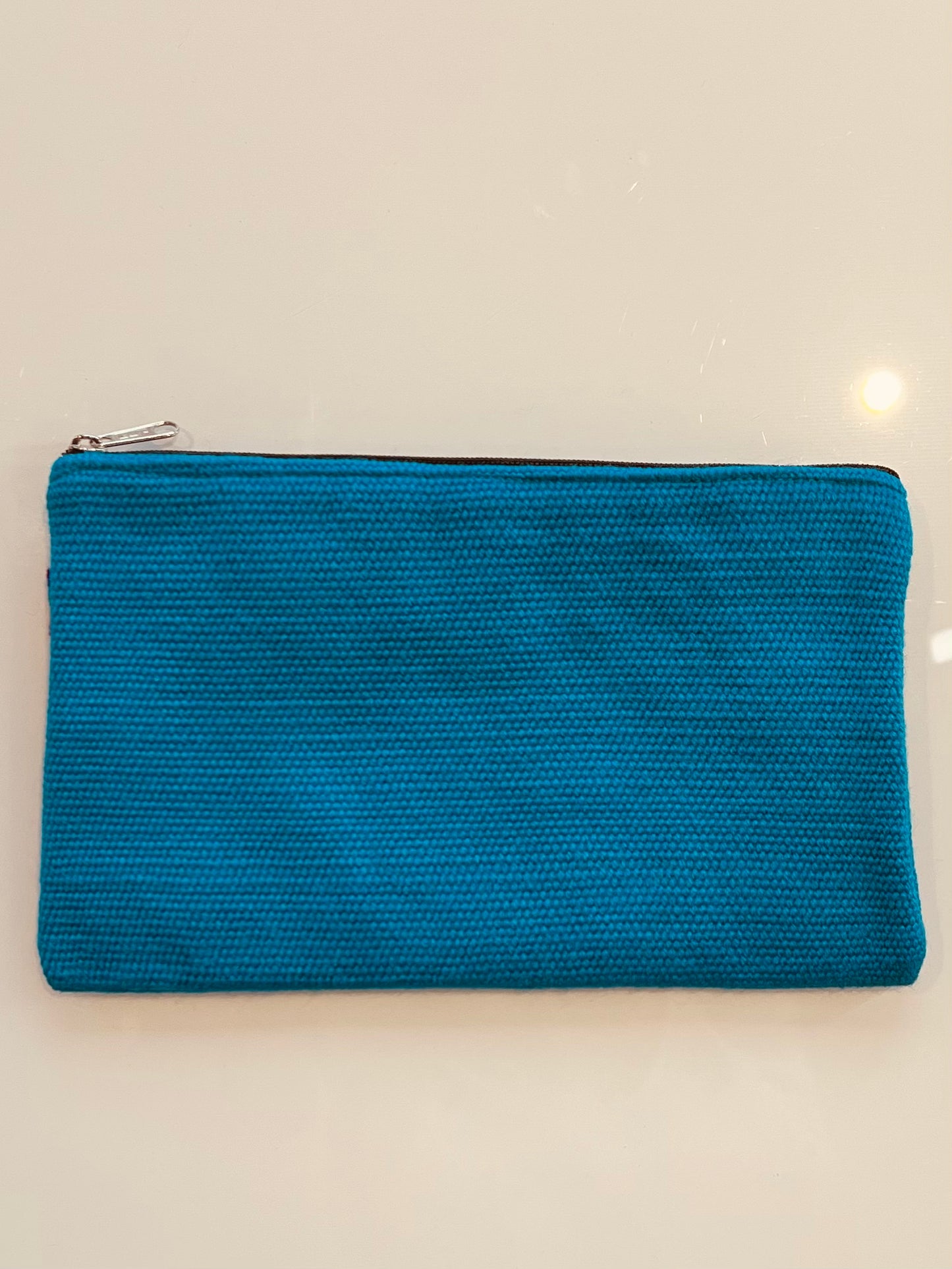 Clutch bag alpaca wool turquoise