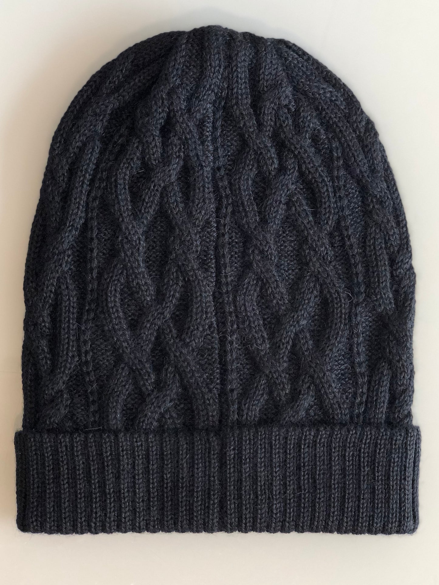 Beanie Black 100% Baby Alpaca Wool