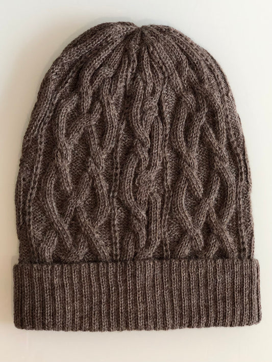 Beanie Brown 100% Baby Alpaca Wool