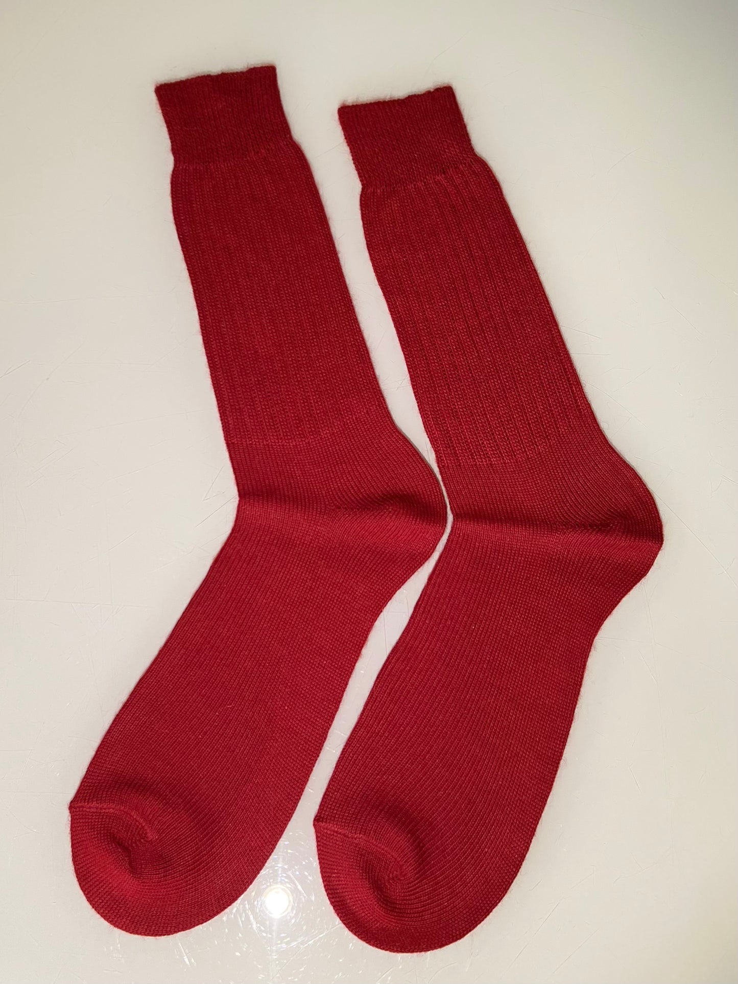 Alpaca socks made from baby alpaca wool red