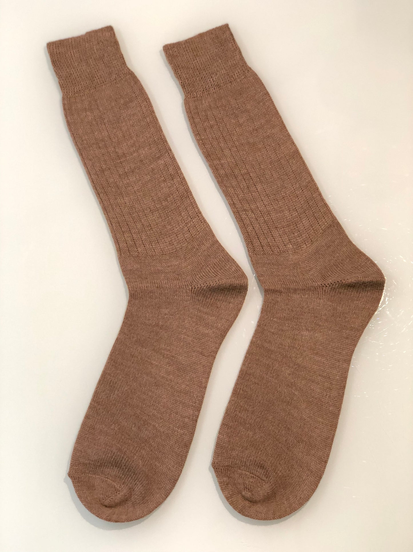 Alpaca socks camel made from baby alpaca wool 