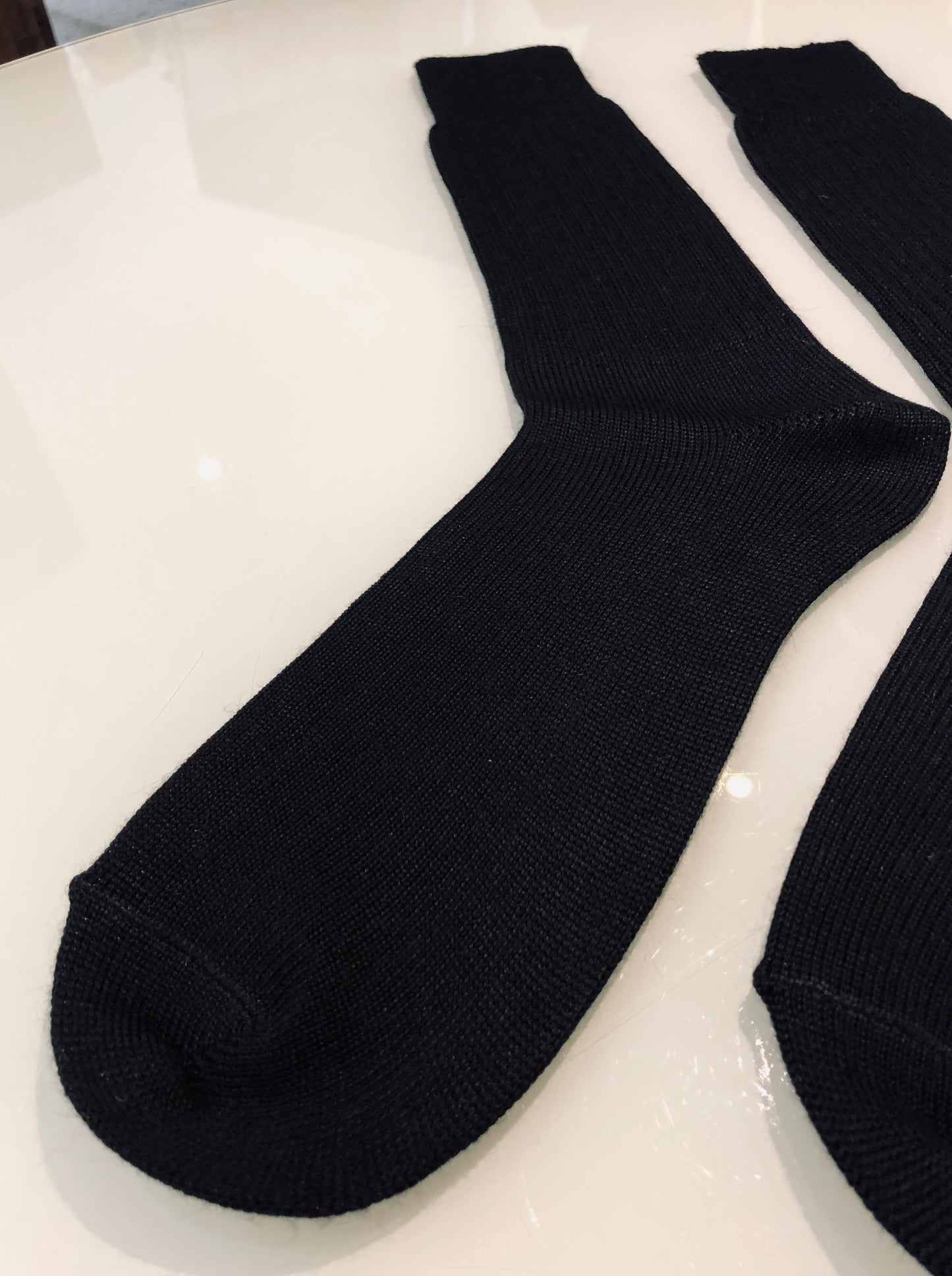 Chaussettes Noir Laine Baby Alpaga