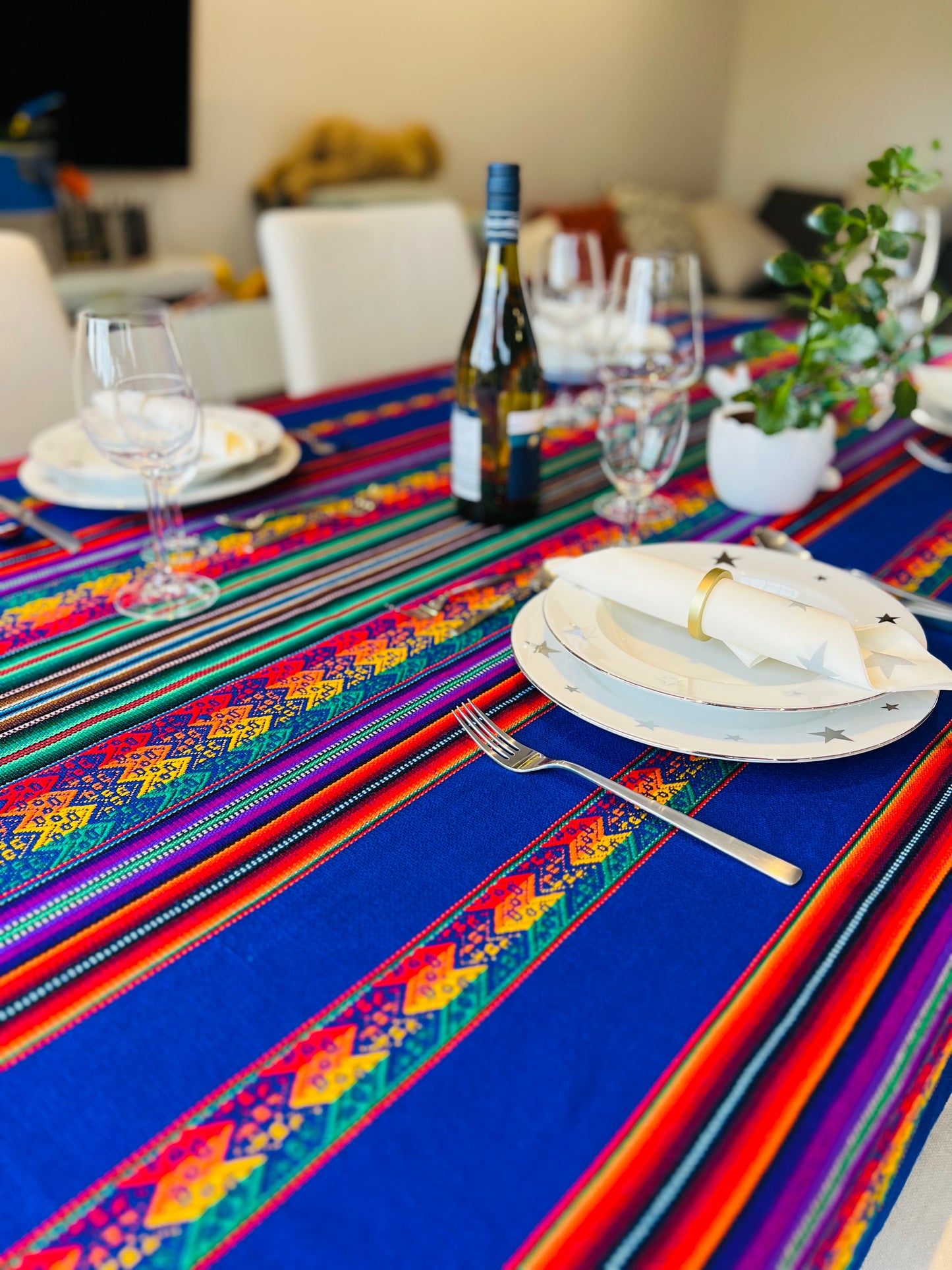 Tablecloth blue