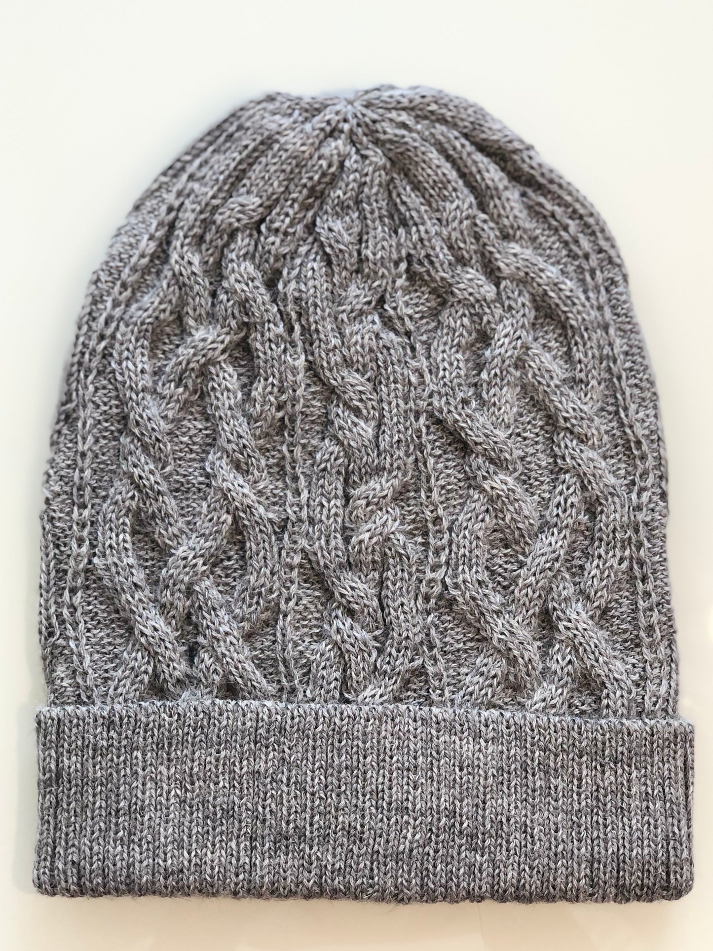 Beanie Grey 100% Baby Alpaca Wool