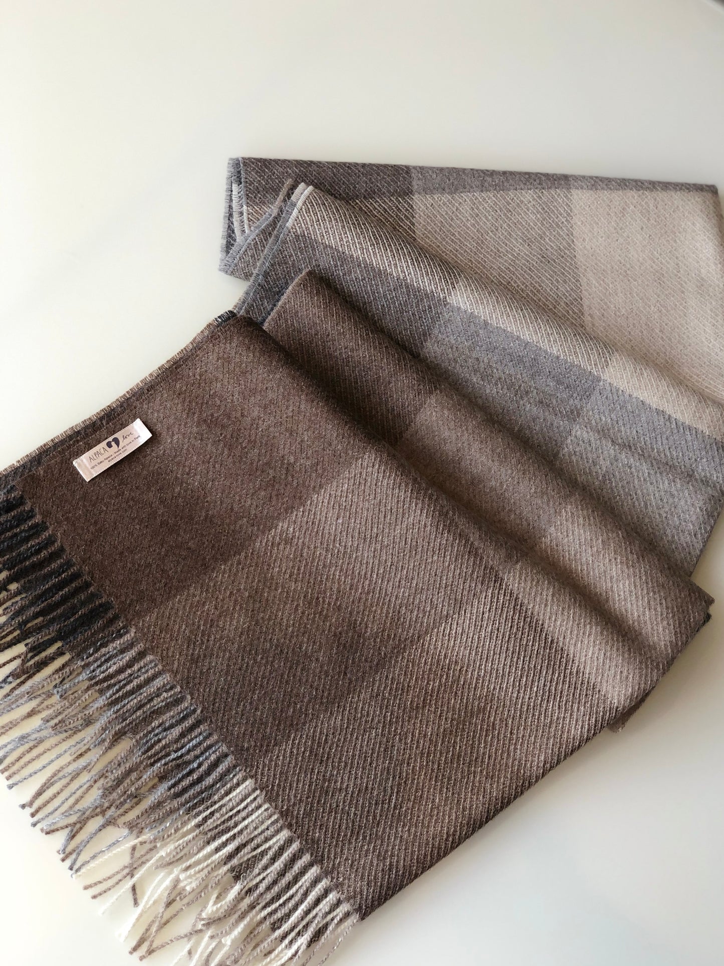 Etole gris-marron 100% laine baby alpaga