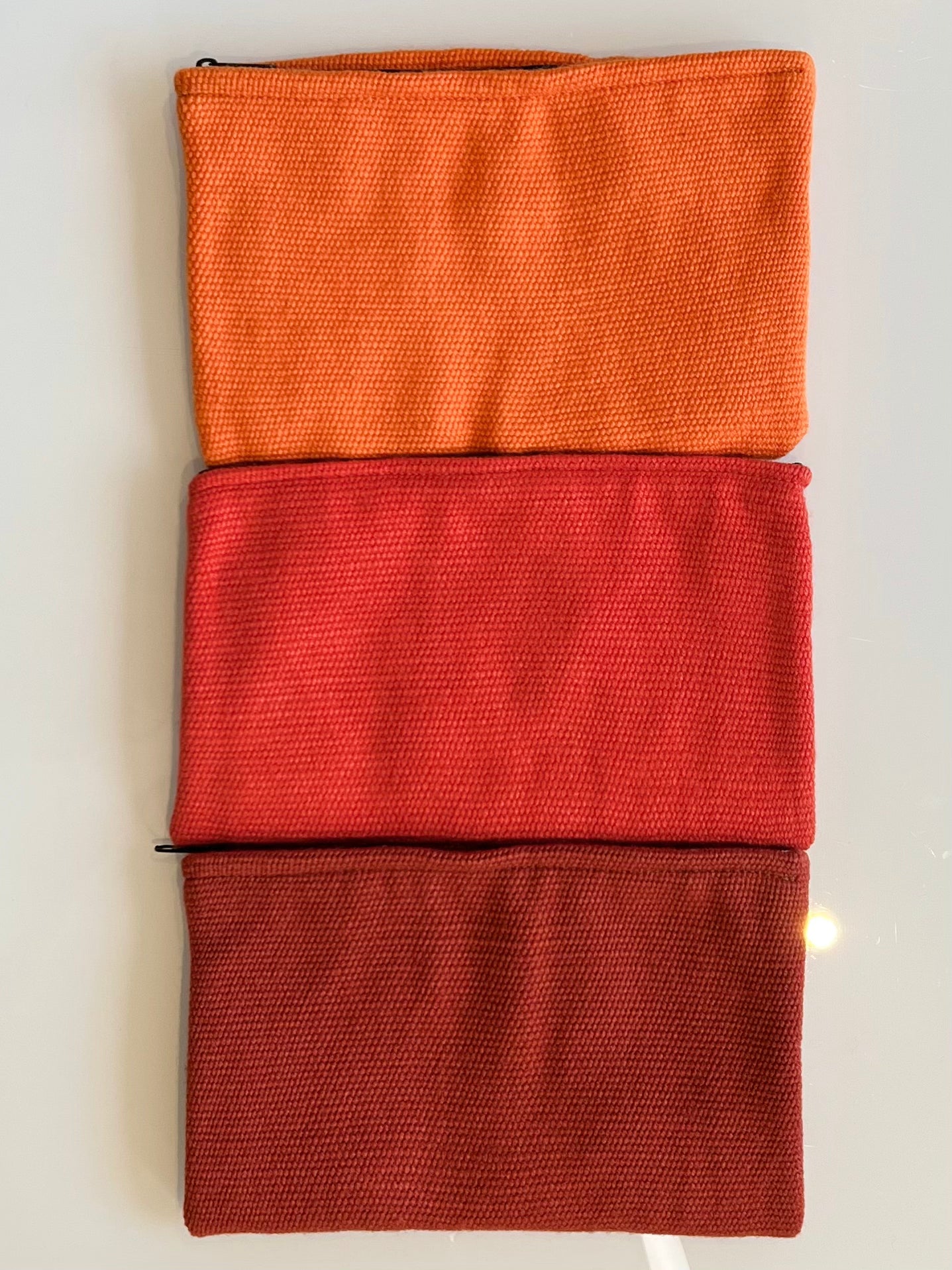 Clutch bag alpaca wool orange