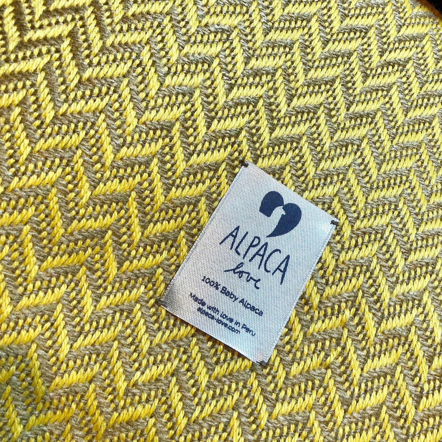 Coperta 100% Lana Baby Alpaca Giallo