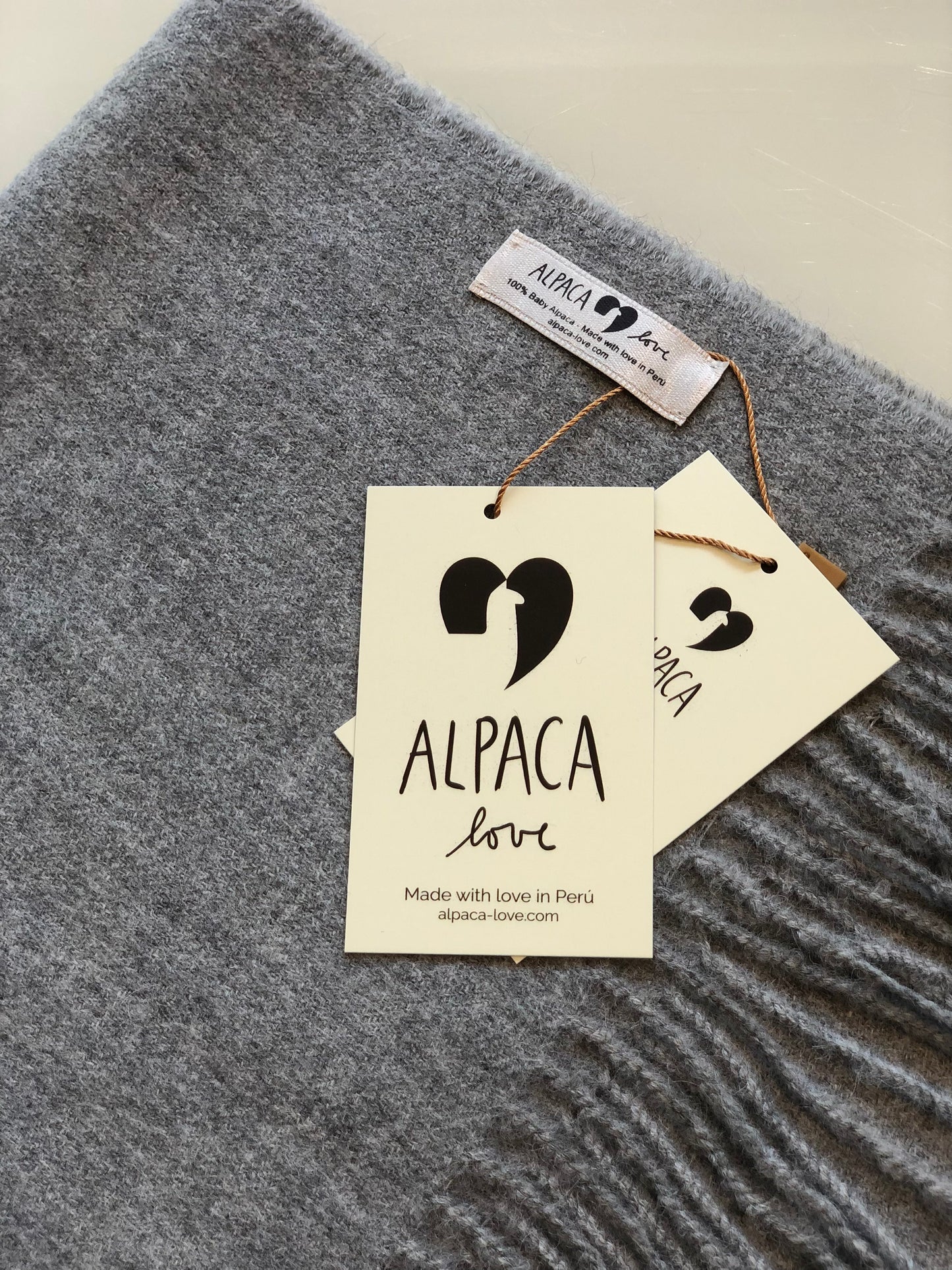 Sciarpa 100% Lana Baby Alpaca Grigio